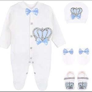 Lilax Baby Boy Bow Set